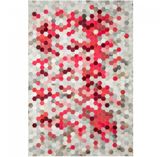 Pink Angulo Cow Hide Rug