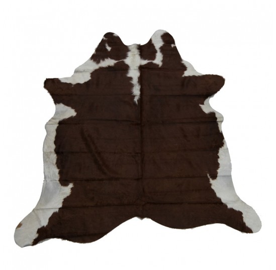 Grey  Dark Ochre Genuine Cow Hide Rug