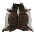 Umber  White Genuine Cow Hide Rug