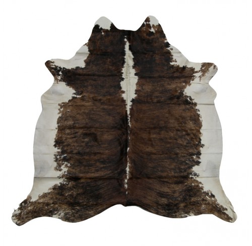 Umber  White Genuine Cow Hide Rug