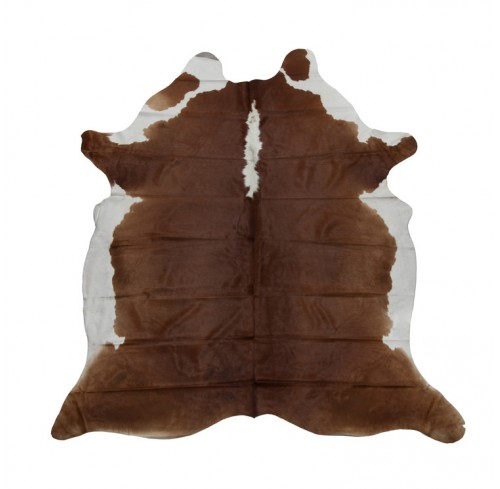 Gingerbread  White Genuine Cow Hide Rug