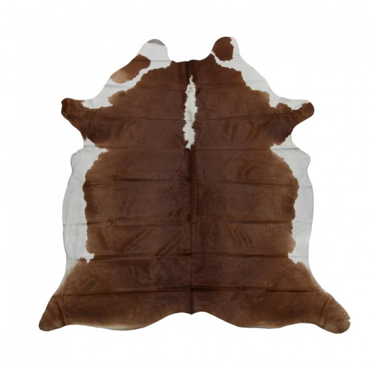 Gingerbread  White Genuine Cow Hide Rug