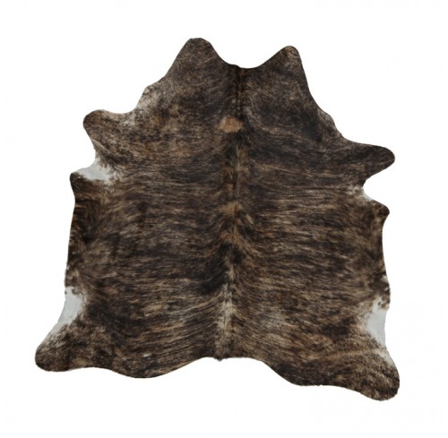 Dark Walnut  White Exotic Cow Hide Rug