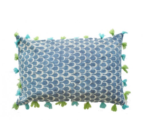 Blue Dhurrie Large Lumber Cushion