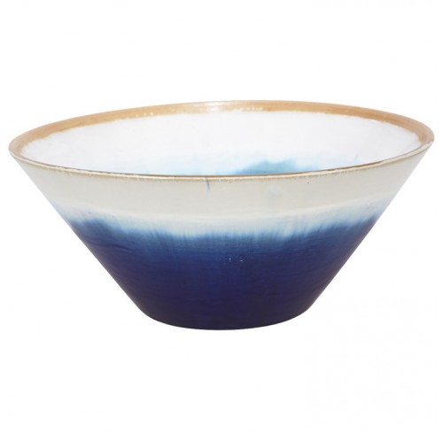 36cm Azure Glazed Ceramic Bowl