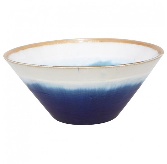 36cm Azure Glazed Ceramic Bowl