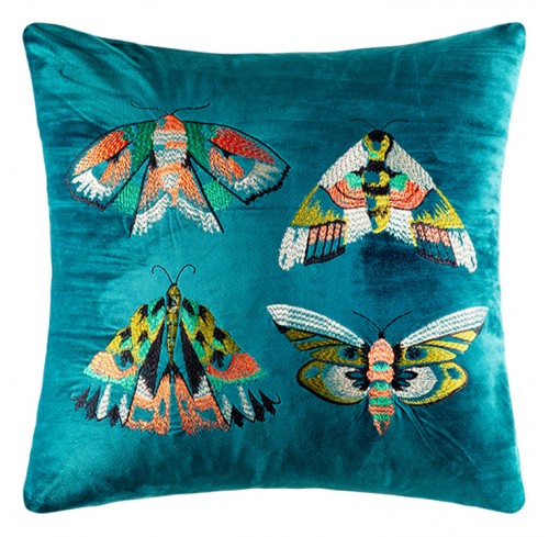 Embroidered Quatro Velvet Cushion