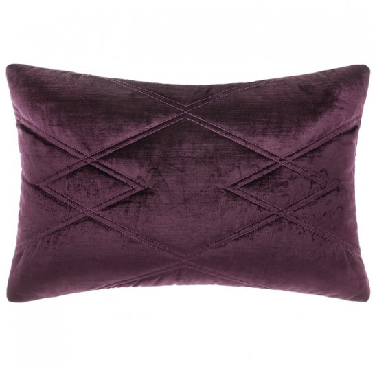 Wine Quilted Vita Cotton Cushion