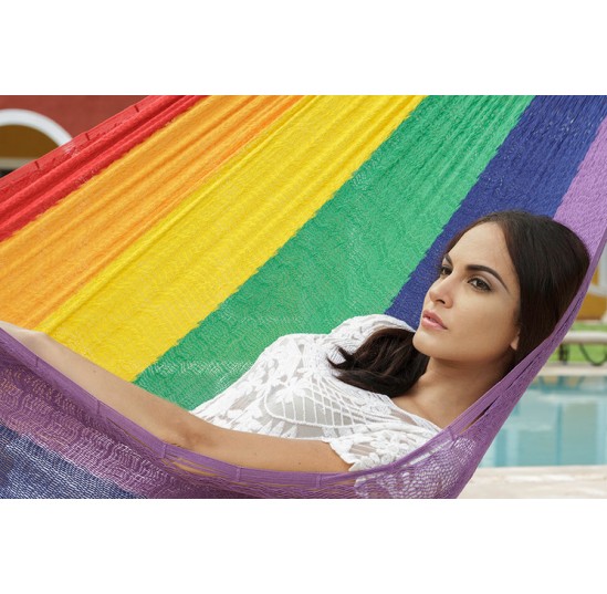 Rainbow Cotton Hammock