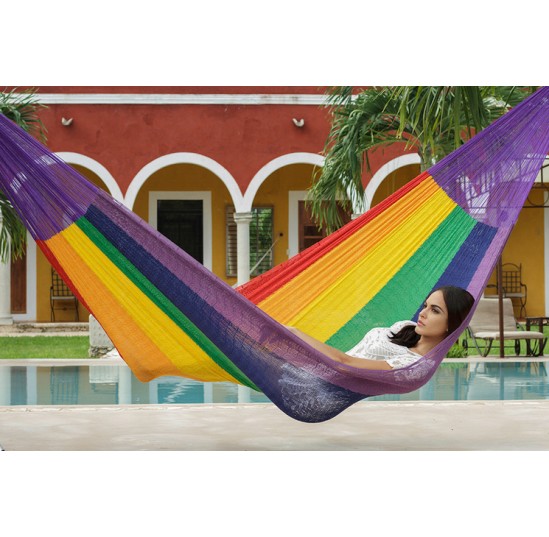 Rainbow Cotton Hammock