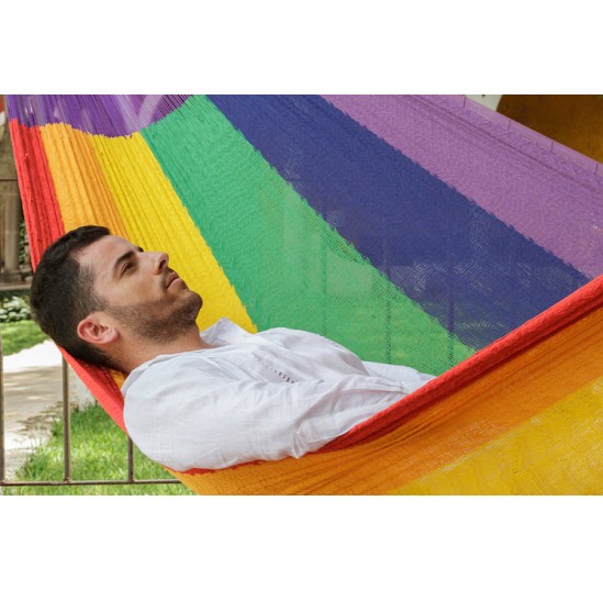 Rainbow Cotton Hammock