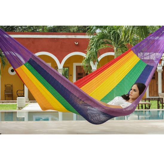 Rainbow Cotton Hammock