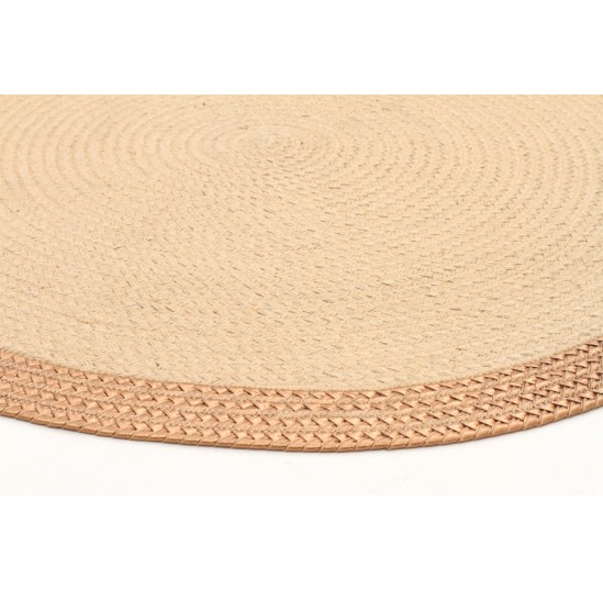 Milano Metallic Copper and Jute Rug