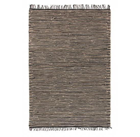 Bondi Leather and Jute Nude Rug