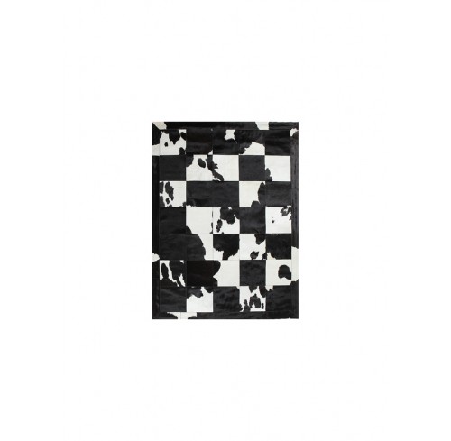 Nadine Black  White Spanish Cowhide Rug