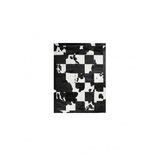 Nadine Black  White Spanish Cowhide Rug