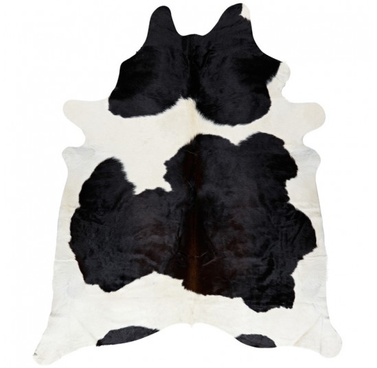 Black  White Friesian Cow Hide Rug