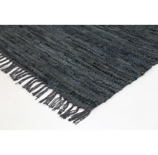 Grey  Blue Gypsy Cow Hide Rug